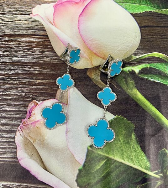 Серьги van cleef три мотива