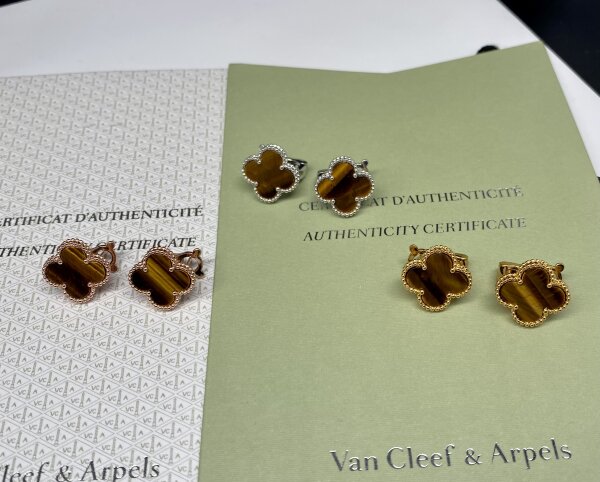 Серьги van cleef бижутерия 
